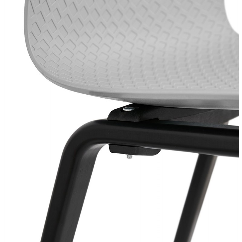 Sandy black wooden foot design chair (light grey) - image 48003