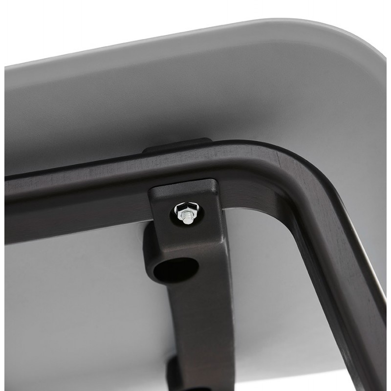 Chaise design pieds bois noir SANDY (gris clair) - image 48005