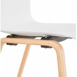 Skandinavische Design Stuhl Holz Fuß natürliche Oberfläche SANDY (weiß)