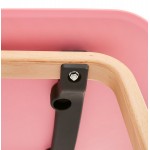 Scandinavian design chair foot wood natural finish SANDY (pink)