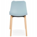 Scandinavian design chair foot wood natural finish SANDY (sky blue)
