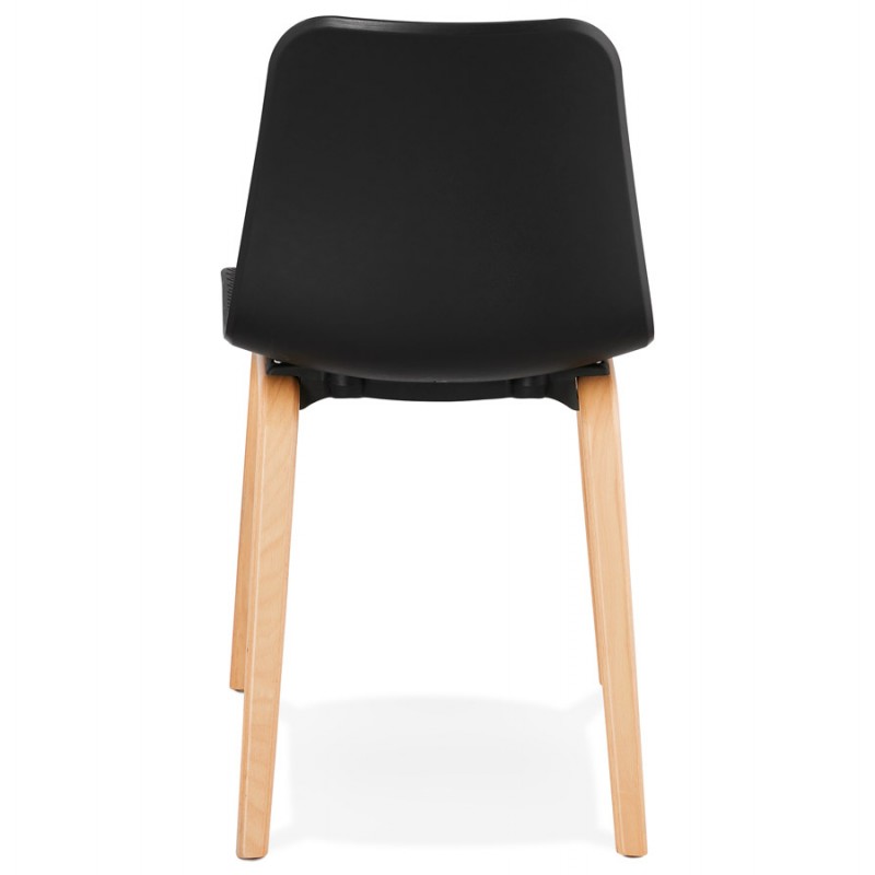 Scandinavian design chair wooden foot natural finish SANDY (black) - image 48072
