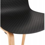 Silla de diseño escandinavo pie de madera acabado natural SANDY (negro)