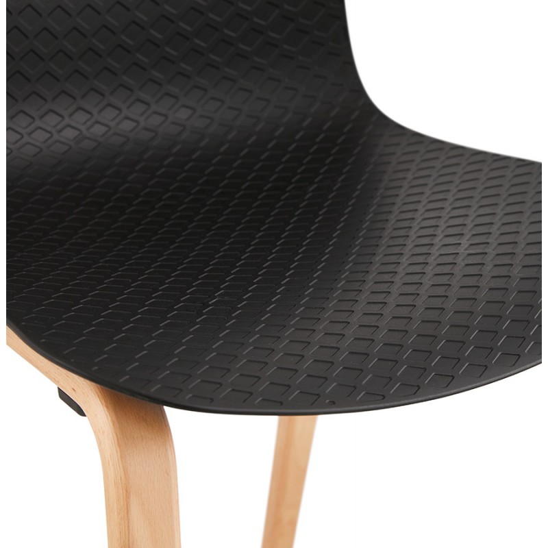 Skandinavische Design Stuhl Holz Fuß natürliche Oberfläche SANDY (schwarz) - image 48075