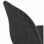Silla de diseño de tela de pie de metal cromado MOUNA (gris antracita)