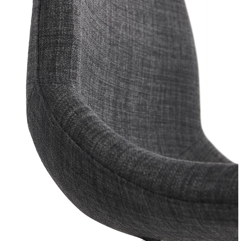 MOUNA chrome-plated metal foot fabric design chair (anthracite grey) - image 48128
