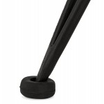 Silla de diseño y patas de ratán vintage metal negro BERENICE (negro)