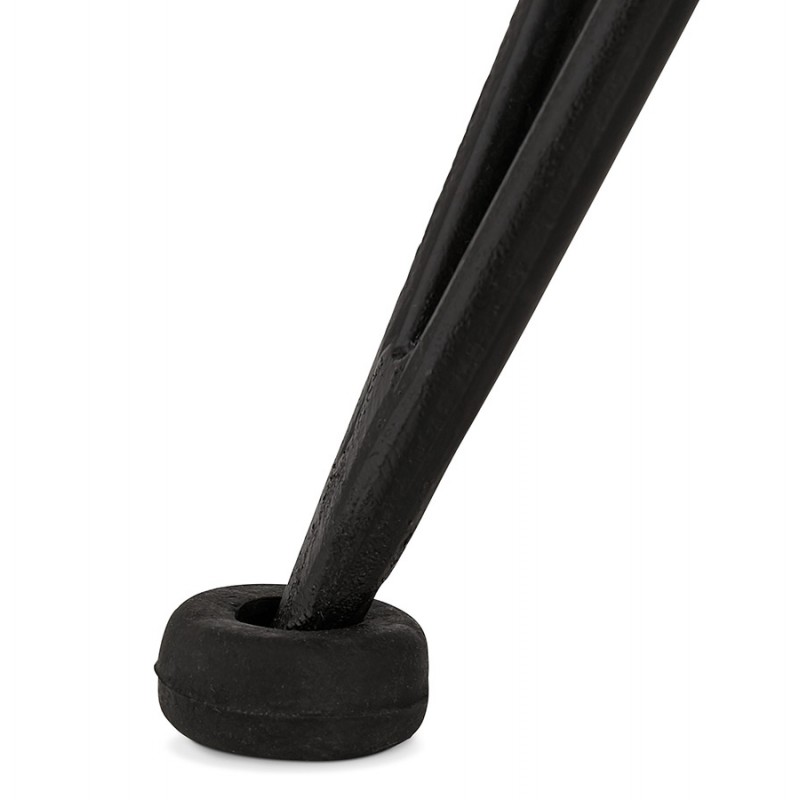 Sedia di design e vintage rattan piedi nero metallo BERENICE (nero) - image 48233