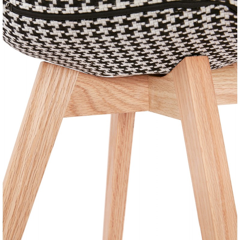 MariKA natural-finished bohemian patchwork fabric chair (multi-coloured) - image 48241