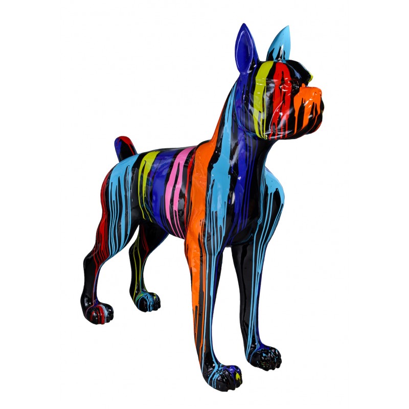 figurine chien splash boxer outdoor coloré