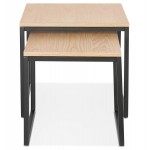 PreSCILLIA tavoli in legno e metallo nero (finitura naturale)