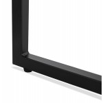 Table basse design industrielle en bois et métal noir ROXY (noir)