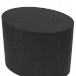 Set of 2 side tables design russeL wood (black)