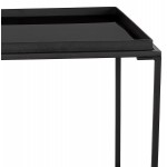 RAQUEL MINI vetro e metallo tavolo laterale (nero)