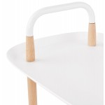 Rolling table, service design RAVEN (white)