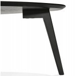 RAMON tavoli da disegno in legno ovale (nero)