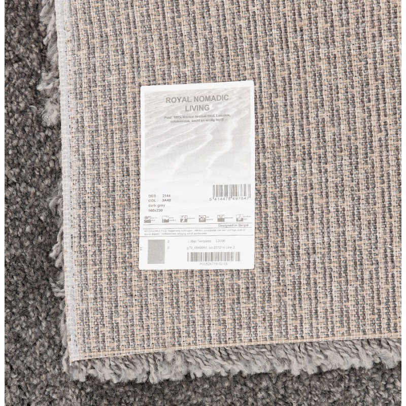 Rectangular design carpet - 120x170 cm SABRINA (dark grey) - image 48595