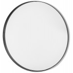 Metal round design mirror (60.5 cm) PRISKA (black)