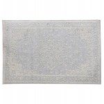 Tapis bohème rectangulaire - 160x230 cm - en laine SHANON (gris clair)