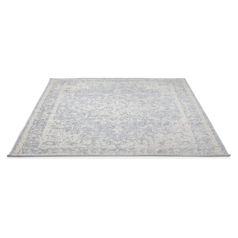 Tappeto bohémien rettangolare - 160x230 cm - IN lana SHANON (grigio chiaro) - image 48614