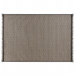 Rectangular ethnic carpet - 160x230 cm - PIERRETTE (black, beige)
