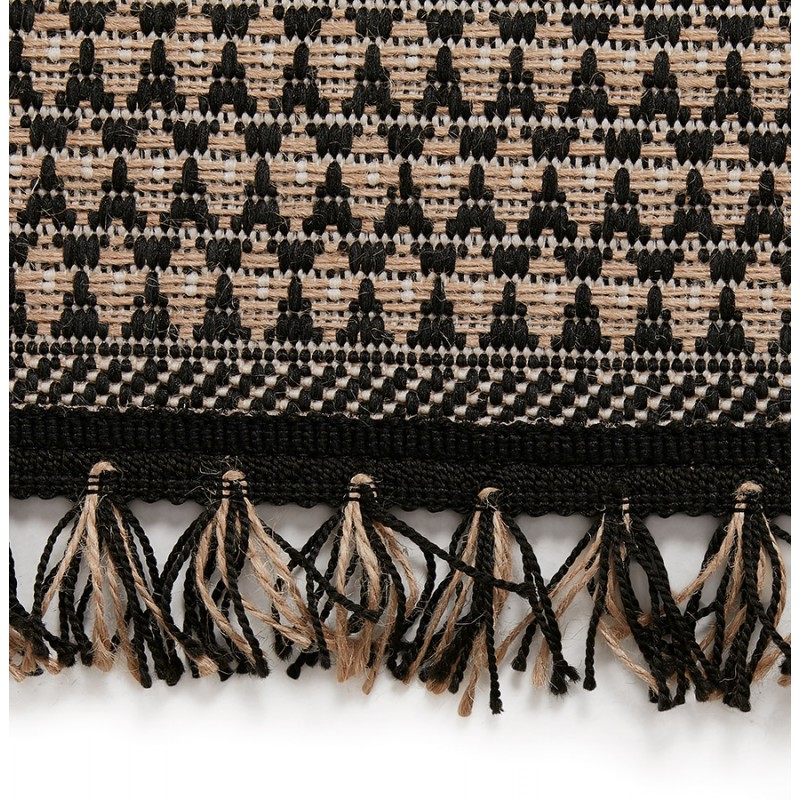 Rectangular ethnic carpet - 160x230 cm - PIERRETTE (black, beige) - image 48685