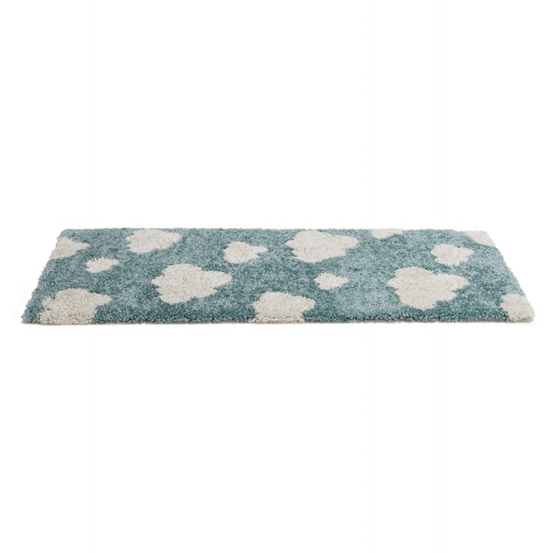 Rectangular children's carpet - 80x150 cm - NUAGE (blue, beige) - image 48692