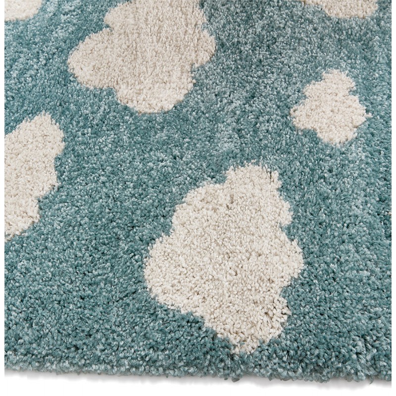 Rectangular children's carpet - 80x150 cm - NUAGE (blue, beige) - image 48694