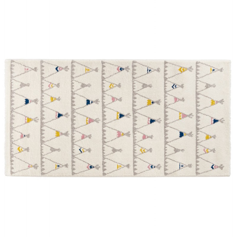 Alfombra rectangular para niños - 80x150 cm - HARISH (beige) - image 48700
