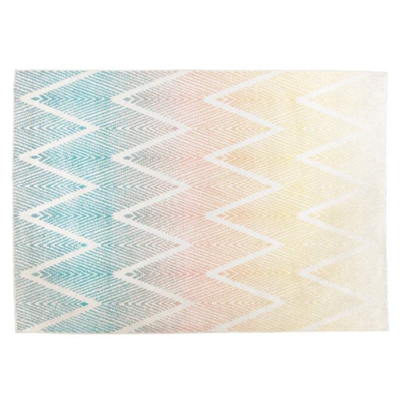 Rectangular graphic carpet - 160x230 cm - ZIGZAG (multicolored) - image 48723