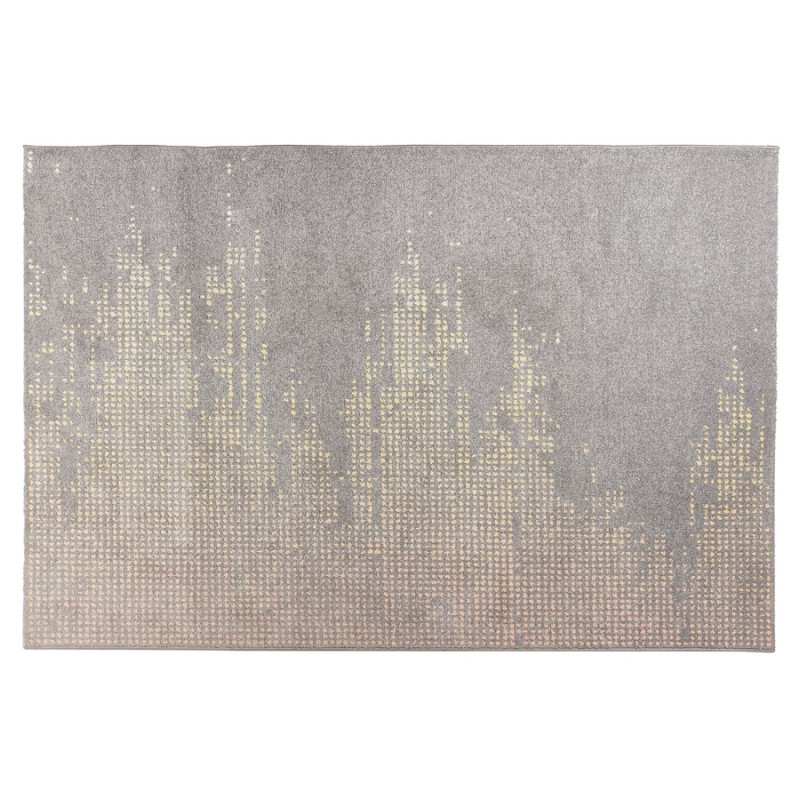 Rechteckiger Designteppich - 160x230 cm - YOELA (grau, gelb)