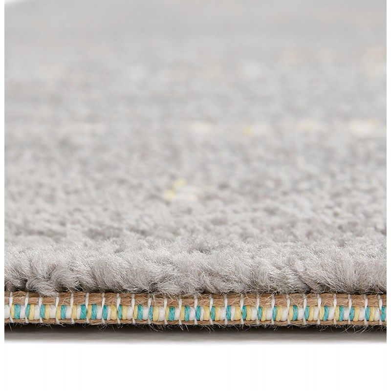 Rectangular design carpet - 160x230 cm - YOELA (grey, yellow) - image 48739