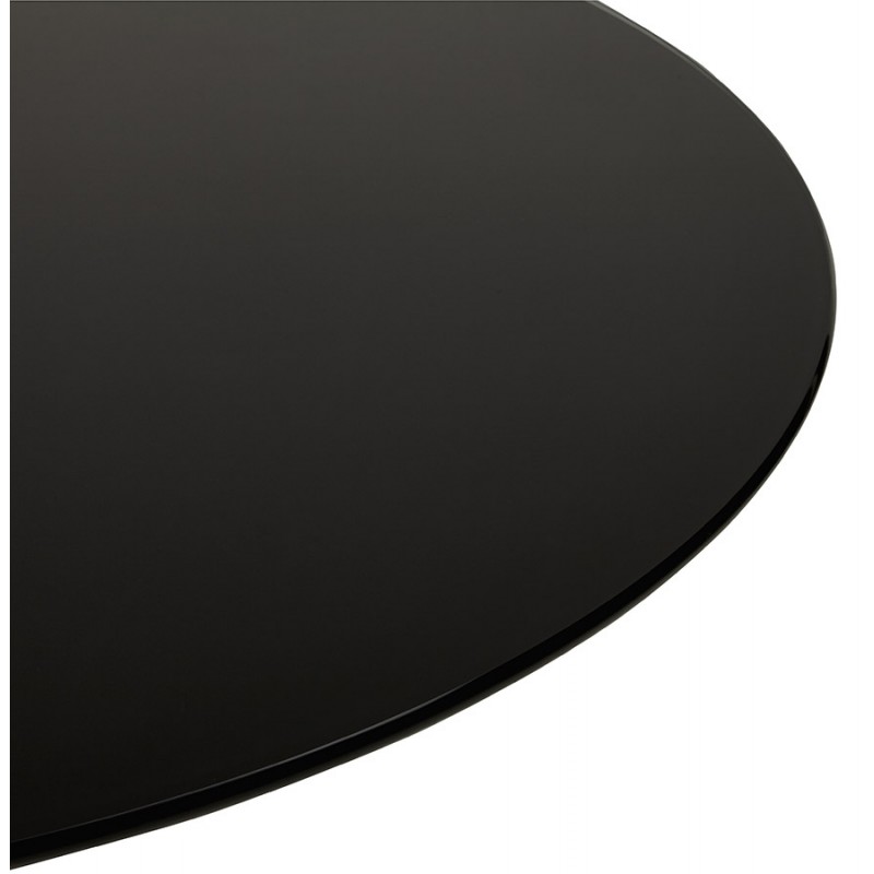 Rundglas und Metall esstisch (120 cm) URIELLE (schwarz) - image 48748