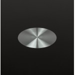 Rundglas und Metall esstisch (120 cm) URIELLE (schwarz)