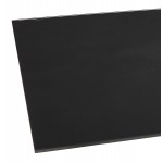 Glas- und Metalldesign Esstisch (200x100 cm) WHITNEY (schwarz)