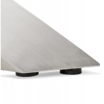 Mesa de comedor de diseño de vidrio y metal (200x100 cm) WHITNEY (negro)