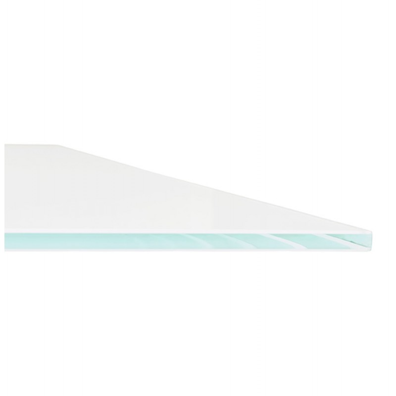 Mesa de comedor de diseño de vidrio y metal (200x100 cm) WHITNEY (blanco) - image 48785