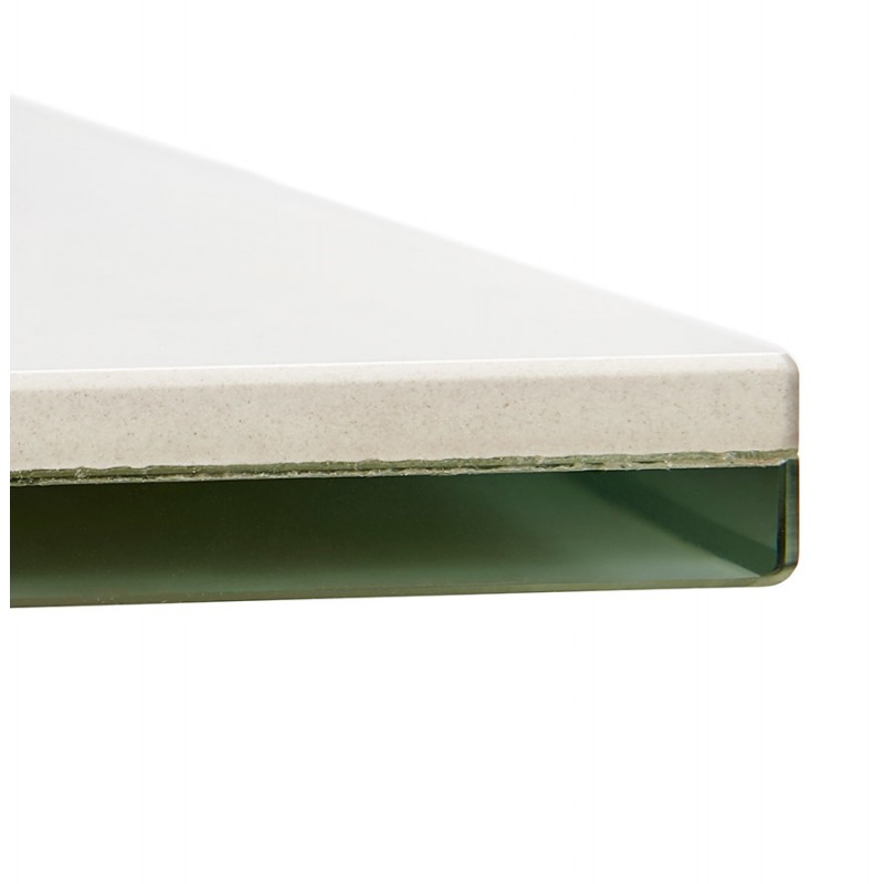 Ceramic and metal brushed steel design (180x90 cm) FLORINA (white) - image 48797