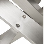 Diseño de acero cepillado cerámico y metálico (180x90 cm) FLORINA (blanco)