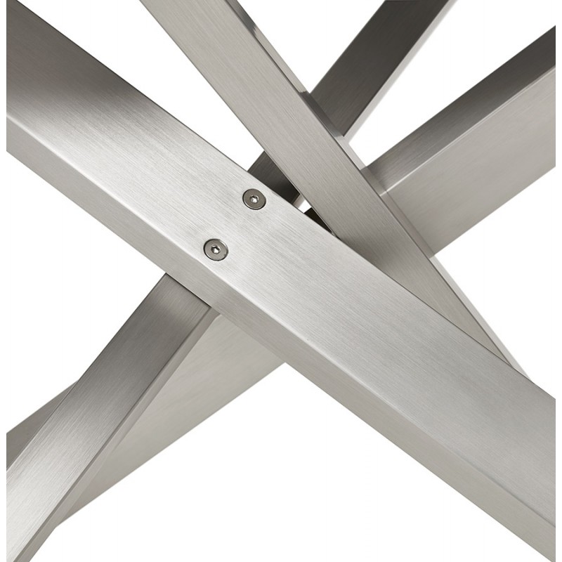 Diseño de madera y metal cepillado de acero (200x100 cm) CATHALINA (ahogamiento) - image 48809