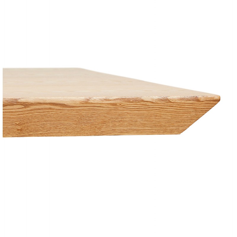 Table à manger design en bois et métal noir (200x100 cm) CATHALINA (finition naturelle) - image 48938