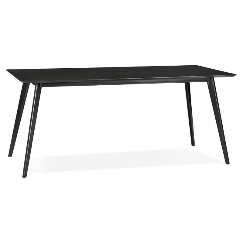 Table à manger design ou bureau en bois (180x90 cm) ZUMBA (noir) - image 48953