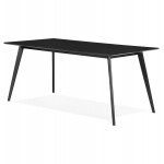 Table à manger design ou bureau en bois (180x90 cm) ZUMBA (noir)