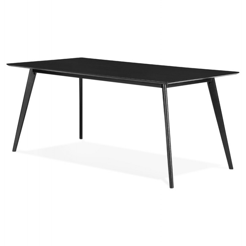 Tavolo da pranzo di design o scrivania in legno (180x90 cm) (nero) - image 48956
