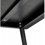 Tavolo da pranzo di design o scrivania in legno (180x90 cm) (nero)
