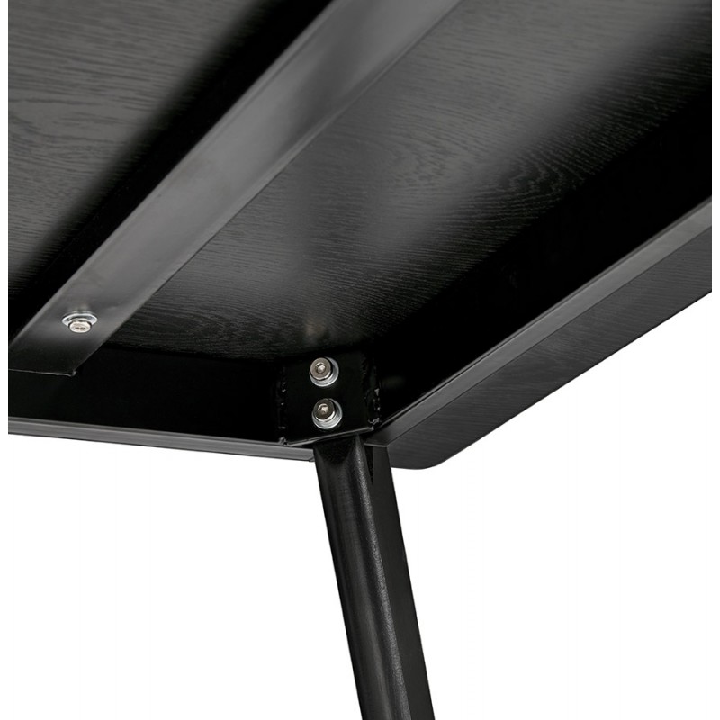 Tavolo da pranzo di design o scrivania in legno (180x90 cm) (nero) - image 48959