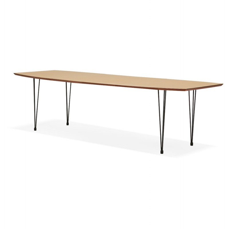 Tavolo da pranzo in legno estensibile (170/270cmx100cm) LOANA (finitura naturale) - image 49061