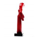 Statue sculpture décorative design SILHOUETTE en résine (rouge)