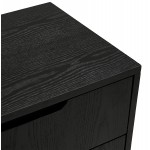 Buffet enfilade diseño 2 puertas 3 cajones de madera MELINA (negro)