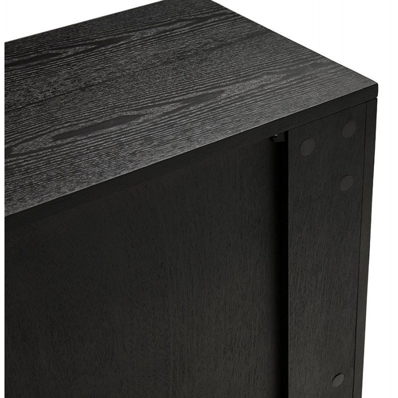 Buffet enfilade design 2 porte 3 cassetti in legno MELINA (nero) - image 49340